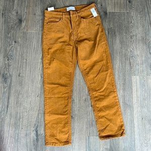 GAP, Never worn, Classic High Rise, Slim Corduroy, Straight Leg, in Camel color